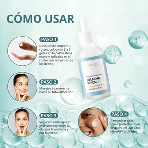 Cómo usar el suero facial para melasma Abera paso a paso para reducir manchas oscuras