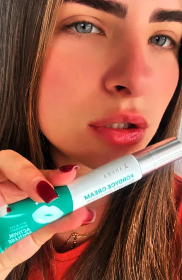 Reducción de bolitas blancas en los labios después de usar Abera Fordyce Cream