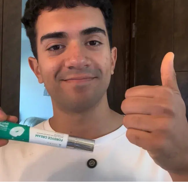 Rutina simple de cuidado de labios con Abera Fordyce Cream mostrando resultados visibles